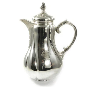 Silber Kanne Kaffeekanne 800 Silber Dresdner Barock Antik um 1900 H: 25 cm - Picture 1 of 6