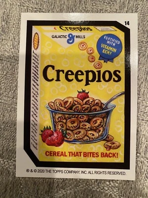 2020 Topps Mars Attacks Wacky Packages Red Crudlow Back Series 4 Creepios #14 - Image 1 of 2