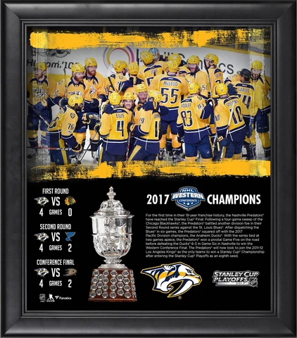 Nashville Predators Framed 15x17 2017 NHL Western Conference Champs Collage Cover