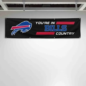 Für Buffalo Bills Fußballfans 2 x 8 Fuß Flagge You Are In Country Geschenk Banner - Bild 1 von 1