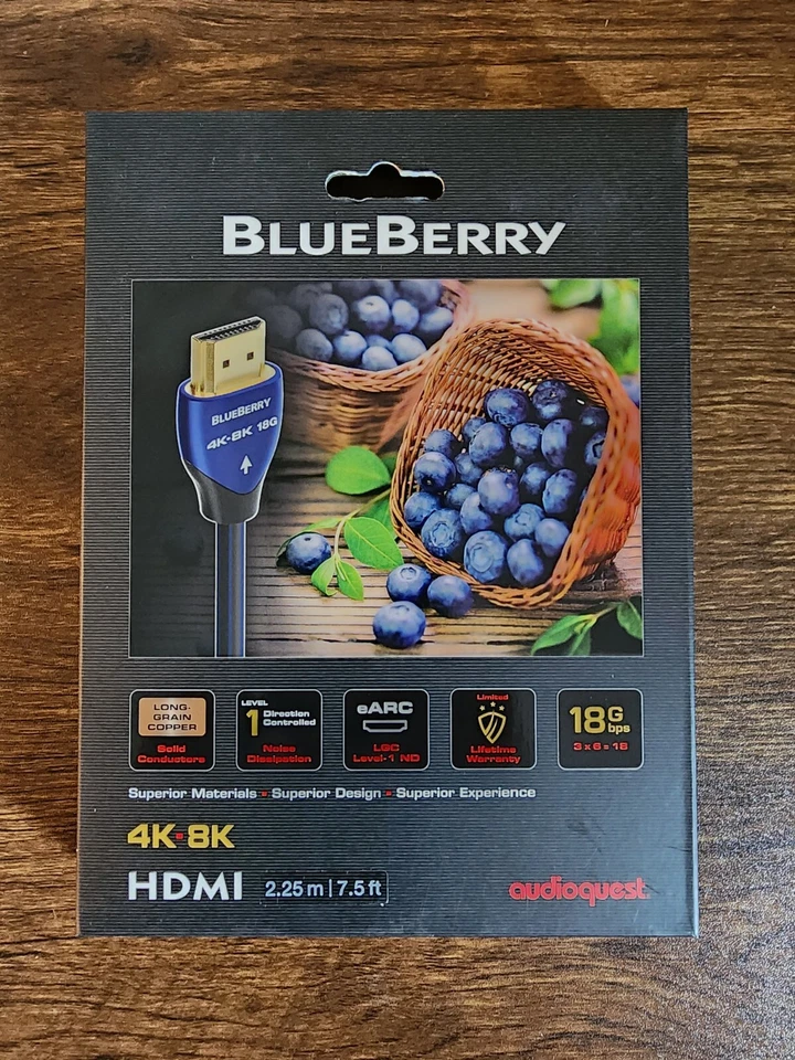 AudioQuest Blueberry 18G HDMI Cable - 2.25m - Image 1 of 1