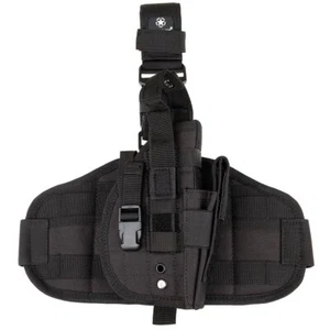 Funda universal para piernas MOLLE combate táctico para diestros militar negra MFH - Imagen 1 de 2