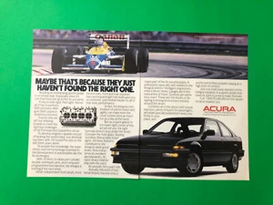 1987 ACURA INTEGRA VINTAGE ORIGINAL PRINT AD ADVERTISEMENT PRINTED - Picture 1 of 1