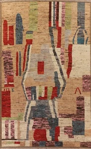 Tribal Abstract Moroccan Oriental Area Rug 10'x14' Wool Handmade for Dining Room - Picture 1 of 12