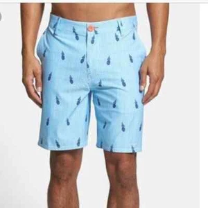 Sperry blue pineapple swim and boat shorts size 38 - Picture 1 of 6