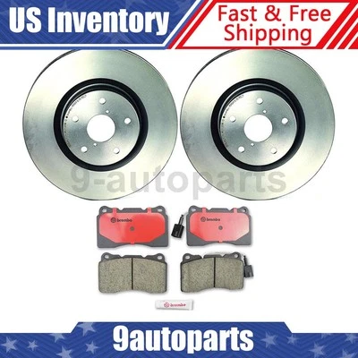 Kit de frenos delanteros Brembo rotores de disco pastillas de cerámica para 2015-2017 WRX STI Subaru Foto 1 de 4