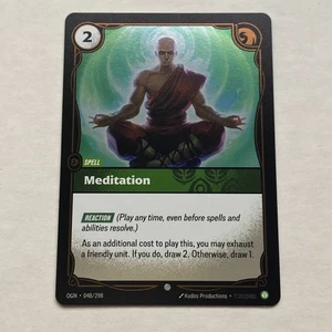 Meditación 048/298 Riftbound League of Legends Origins lámina común casi nuevo - Imagen 1 de 2