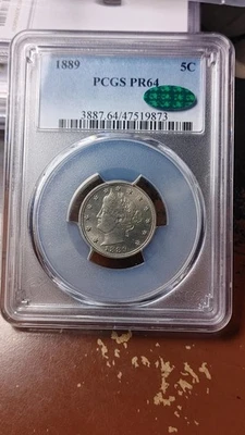 1889 Proof Liberty Nickel 5C PCGS CAC PR64                                  5212 - Image 1 of 4