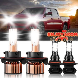 For Dodge Ram 1500 2006-2012 LED Headlight Kit High Low Beam Fog Light Bulbs - Bild 1 von 11