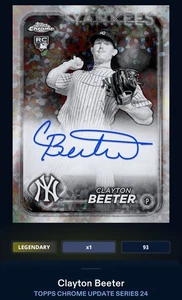24 Topps Bunt DIGITAL Chrome Mini Diamond Rookies LEGENDARY Clayton Beeter - Picture 1 of 1
