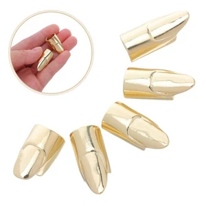  5 Stück Falsche Nagel Tip Ringe Punk Rock Finger Fingernagelschutz Fake - Bild 1 von 20