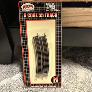 Atlas N Scale Code 55 10" Radius Full Curve Section Track Item #2010 (6pcs.) - Picture 1 of 2