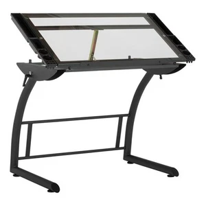 Studio Designs Triflex 40.75 in. W Metal and Glass Craft, Art, Drafting Table to - Picture 1 of 7