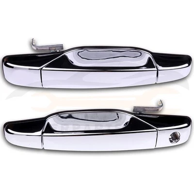 2x Chrome Exterior Door Handles For 2007-14 Chevrolet Silverado 3500 HD 2500 HD - Image 1 of 4