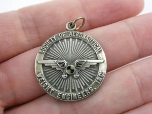Vintage Society of Aeronautical Weight Enginners Sterling Silver Pendant 1959 - Bild 1 von 14