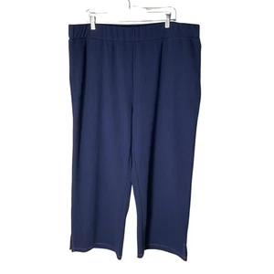 Pantalones Cortos LOGO Lounge by Lori Goldstein Pierna Ancha A607763 Azul Talla 1X NUEVO - Imagen 1 de 8