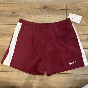 Pantalones Cortos de Fútbol Nike Dri-Fit Vapor Para Mujer L Borgoña Granate 4" Entrepierna - Imagen 1 de 8