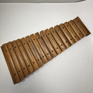 Vintage Wooden Xylophone 15 Tone Wood Musical Instrument Early American Toy - Picture 1 of 10