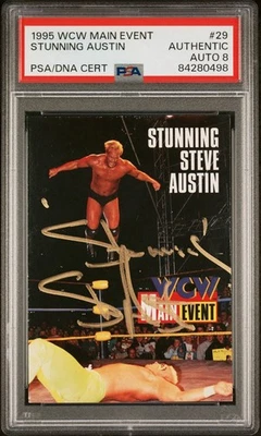 Stone Cold Steve Austin Rookie Auto 1995 Stunning Steve PSA Authentic WCW #29 - Image 1 of 2
