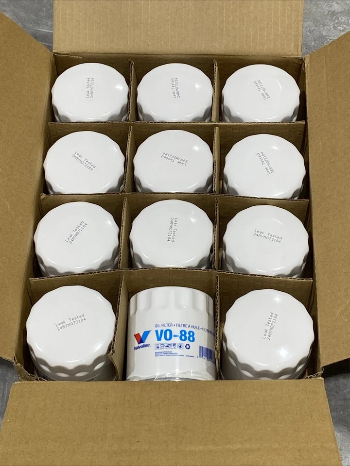 Paquete de 12 filtros de aceite de motor Valvoline VO-88 para automóvil camión aceite automotriz V088 Foto 1 de 4