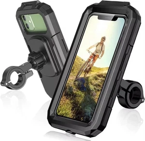 Waterproof Motorcycle Phone Mount 360 Rotation  with Sensitive Touch Screen - Picture 1 of 8