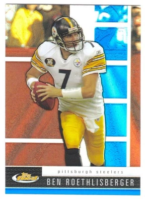 2008 Topps Finest Ben Roethlisberger #5 Blue Refractor SP Parallel Steelers - Image 1 of 2