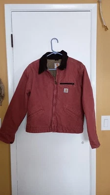 Women’s Carhartt Detroit Jacket M VTG Rose aka Salmon Pink  WJ097  Tag Missing - Image 1 of 4