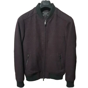Bomber Giubbotto ALCOTT PREMIUM Color Bordeaux In Misto Lana Tg 48 - Foto 1 di 8