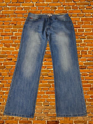 MENS LEE COOPER W36 L32 MED BLUE BUTTON FLY COMFORT STRAIGHT DENIM JEANS 36X32 - Image 1 of 4