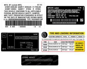 Custom Vehicle Labels – Black or White Style - Bild 1 von 2