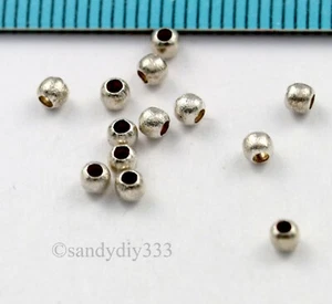20x STERLING SILVER ROUND SEAMLESS 2.5mm MATT FINISH SPACER BEADS #3179 - Picture 1 of 2