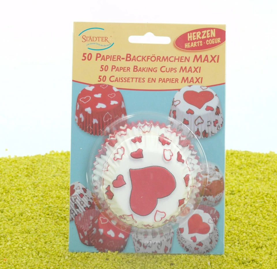Papierbackförmchen Herzen Maxi Von STÄDTER
