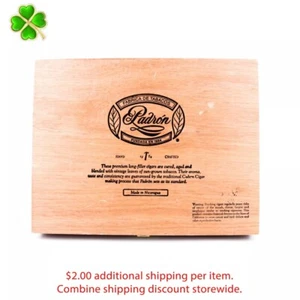Caja de cigarros de madera vacía Padrón Coronas 9" x 7" x 1,5" - Imagen 1 de 12