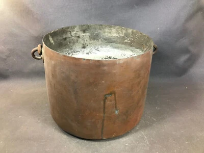 Ancien chaudron gamelle en cuivre déco cuisine de campagne montagne chalet - Photo 1/4