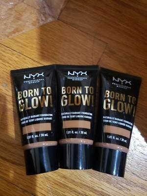 QTY 3 PK --- NYX BORN TO GLOW NATURALLY RADIANT FOUNDATION---1.01 OZ - Image 1 of 4