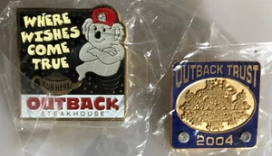 Outback Steakhouse Employee Where Wishes Come True Koala Genie Pins + 2004 Trust - Picture 1 of 5