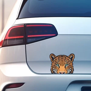 Niedlicher Jaguar Peeking Peeping Tier Peeker Peeper Vinyl Aufkleber Aufkleber 120x95mm - Bild 1 von 2