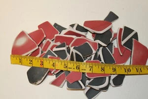 Mosaic Crafts Supplies Smooth Edges Finish Pottery Shards Pieces, 1 to 3"- P-2 - Picture 1 of 12
