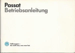 VW Passat B2 manual de instrucciones 1987 manual de instrucciones manual de a bordo BA - Imagen 1 de 1
