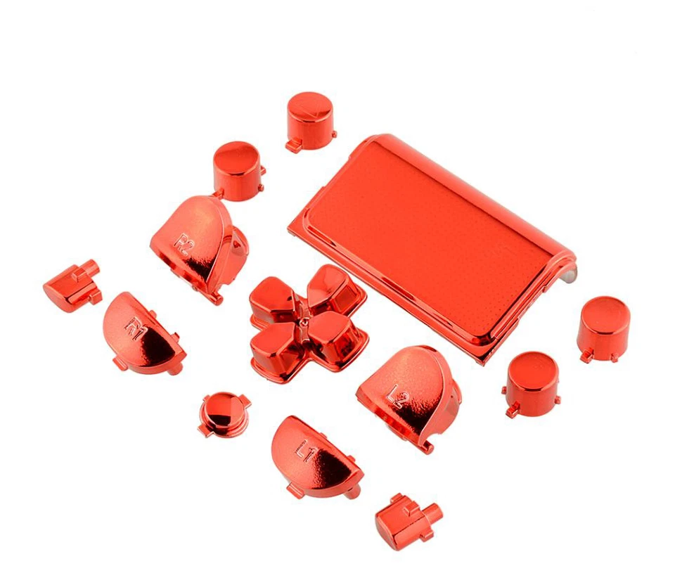 PS4 Controller Modding Set metallic Button Knöpfe Trigger Action Tasten in ROT - Bild 1 von 1