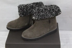 Frau Mädchen italienischer Wildleder Pullover gefüttert Stiefel 12,5 braun neu mit Karton - Bild 1 von 8