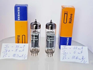2 x EL803 SIEMENS MATCHED PAIR Vacuum Pentode Power Output Tubes BOX NEW - Picture 1 of 4