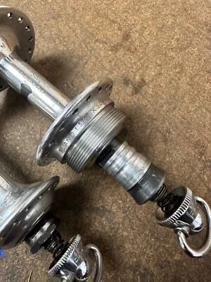 Vintage Campagnolo Record Low Flange Hubset  Record 36h Very Good Campy - Image 1 of 4