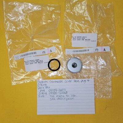 NUEVO OEM SUZUKI tapón de orificio de manivela (09259-26011) DRZ 125 RMZ 250 450 GSXR1000 DL650 Foto 1 de 3