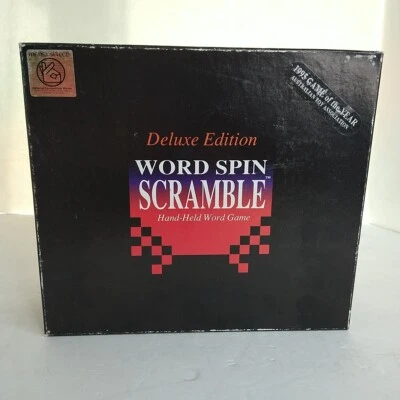 Vintage Word Spin Scramble Game Deluxe Edition 1995 Mensa Select Complete - Image 1 of 4