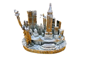 New York City Skyline Copper W/Chrome Plating 5" Tall, Length - Picture 1 of 4