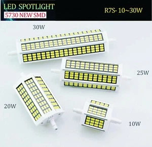 LAMPADA LAMPADINA LED R7S 78/118/135/189 mm 220V 10W 20W 25W 30W alta luminosità - Imagen 1 de 3