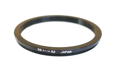 58-52mm Step-Down Ring Adapter - 58mm-52mm Stepping Ring - Japan - NEW - Image 1 of 4