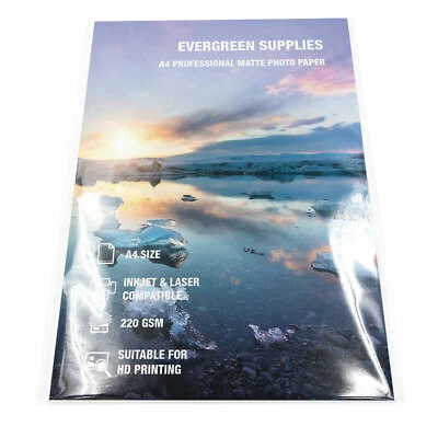Matte Photo Card Double Sided 220 gsm HD Photo Paper Printing 50 Sheets A4 - Image 1 of 4