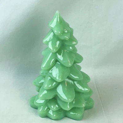 Mosser Glass Jade Green Tree Jadeite Christmas Holiday 8"